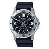 Cumpara ieftin Ceas Barbatesc Casio Collection MTP-VD300-1BUDF, Analog, Inox 45mm, Curea Rasina, Quartz, Rezistent Apa