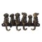 Cuier Puppies din fier, culoare aurie, maro