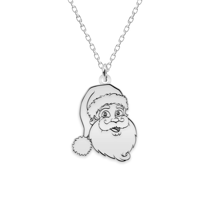 Santa - Colier personalizat Mos Craciun din argint 925