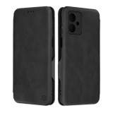 Husa tip carte pentru motorola moto g54, techsuit, inchidere magnetica, black