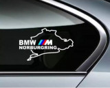 Sticker Auto pentru Geamuri Bmw M Nurburgring, alb, Palmonix