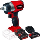 Einhell TE-CW 18 Li PXC+ Starter Kit + Twinpack - Masina de insurubat cu impact 215 Nm + Set 1 acumulator si incarcator Li-Ion 18 V 2.5 Ah + Set 2 acu