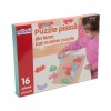 Puzzle din Lemn, Pisica, 16 Piese, MomKi