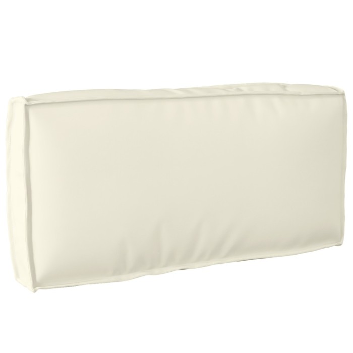 Pernă pentru spătar din paleți cu pernă Crem 80 x 40 x 12 cm