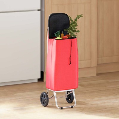 vidaXL Carucior de cumpărături Roșu 35 x 28 x 92 cm Tafeta Oxford 42002345 foto