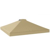 Outsunny Husă de &icirc;nlocuire pentru tonelă 3 x 3 m UV50+ impermeabilă cu 8 orificii de drenaj 3 x 3 m, crem | Aosom Romania