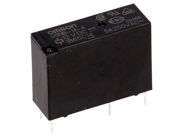 Releu Electromagnetic 12VDC 5A SPST-NO