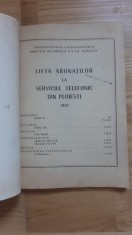 Lista Abonatilor la Serviciul Telefonic . Orasul Ploiesti 1967 (1967) carte de telefoane istoria orasului