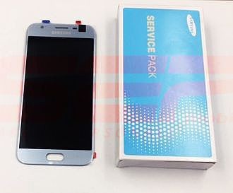 LCD+Touchscreen Samsung Galaxy J3 2017 / J330 SILVER original foto