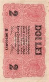 Bancnota 2 le1 BGR (Banca Generala Romana) 1917 ocupatia germana fara stampila