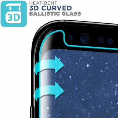 Folie de sticla, case friendly, pentru Samsung Galaxy S8, GloMax 3D Transparent foto