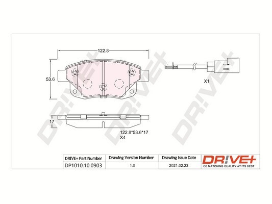 Dr!ve+ DP1010.10.0903 set placute frana,frana disc