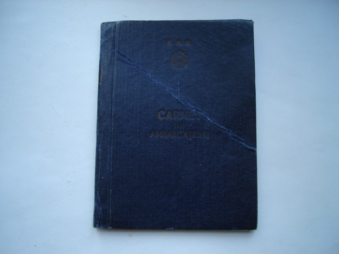 Carnet de ambarcatiune RSR, Portul Timisoara, 1989