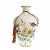 Vaza din ceramica cu pasari 24 cm