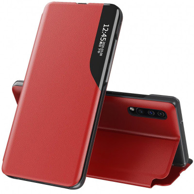 Husa Piele OEM Eco Leather View pentru Samsung Galaxy Note 10 N970, cu suport, Rosie foto