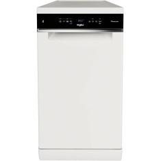 Masina de spalat vase independenta Whirlpool WSFO 3B23 P, 10 seturi, 7 programe, Clasa E, 6th Sense, Pornire intarziata, Alb