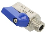 Supapă cu bilă Oțel AISI 316 PTFE 43mm PNEUMAT