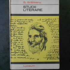 G. IBRAILEANU - STUDII LITERARE