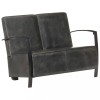 VidaXL Canapea cu 2 locuri, gri uzat, piele naturală 321866