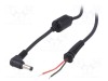 Cablu AKYGA 2x0,5mm2 DC 4,8/1,7 Mufă &icirc;n Unghi Negru 1,2m