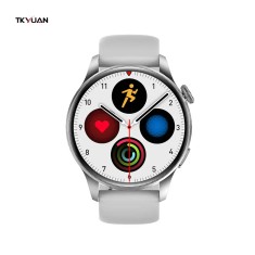 Ceas smartwatch DT3, new 1.45 inch IPS HD, multi sport,curea silicon , silver