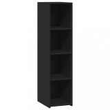 Dulap inalt, negru, 30x41x124 cm, lemn compozit