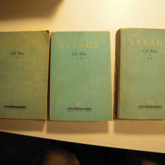 LOT de 3 carti: Lesage - Istoria lui Gil Blas de Santillana (3 volume), 1963