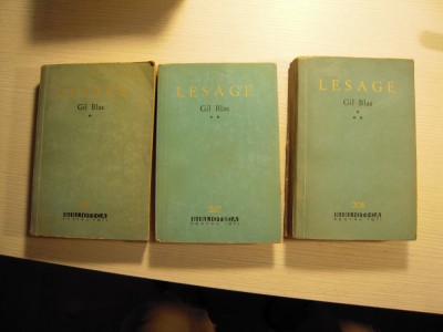 LOT de 3 carti: Lesage - Istoria lui Gil Blas de Santillana (3 volume), 1963 foto