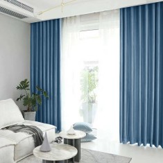 Draperie din catifea blackout cu rejansa transparenta cu ate pentru galerie, Madison, 150x250 cm, densitate 700 g/ml, Bismark, 1 buc