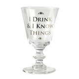 Cumpara ieftin Pahar pentru vin - Game Of Thrones Drink And Know Things | Half Moon Bay