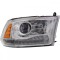 Far Dodge Ram (Ds/Dj) 2013-2014, Dreapta, tip bec Hir2, reglaj manual, cu lupa, SAE, culoare argintiu, varianta pentru SUA TyC, 68093216AB, 68093216A
