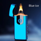 Bricheta MBrands cu arc electric PULSED ,carcasa metalica, Fara Gaz ,incarcare USB, antivant Albastru