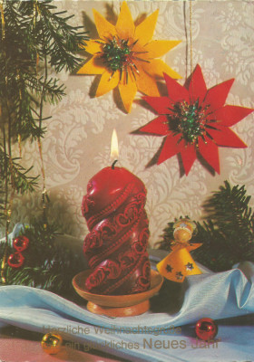 Germania, BRD, carte poştală, felicitare de Anul Nou, circulată &amp;icirc;n Rom&amp;acirc;nia, 1982 foto