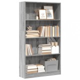 VidaXL Bibliotecă, gri sonoma, 80x24x143 cm, lemn prelucrat 857849