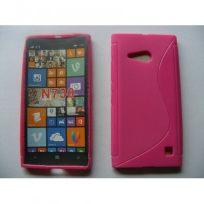 Husa silicon S-line Nokia Lumia 730 / 735 Pink foto