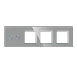Cumpara ieftin Panou Intrerupator Dublu cu Touch si 3 Prize Din Sticla LUXION SmartElectro IntelligentHouse