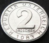 Cumpara ieftin Moneda 2 GROSCHEN - AUSTRIA, anul 1983 *cod 2555 = UNC, Europa, Aluminiu