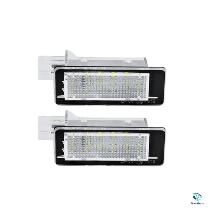 Set 2 Lampi LED Iluminare Numar Inmatriculare pentru Renault Clio