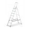 Scara aluminiu, 7 trepte, platforma, max 125 kg, 2.37 m, Drabest