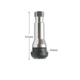 Valva roata auto tubeless TR414AC cromata, 51 mm, pentru jante