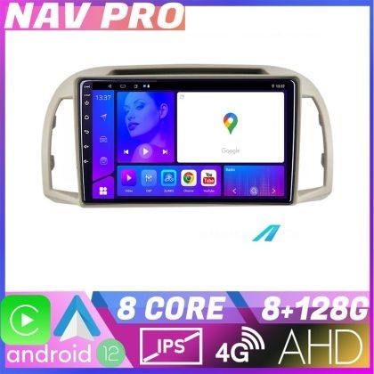 Navigatie Nissan Micra 2002 2010 EDOTEC-LITE Android Ecran 720P Octa Core 8 128 Carplay CarStore Technology