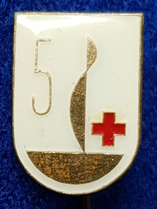 Insigna Donator Onorific - CRUCEA ROSIE Medicina Sanitare Donator de sange #1