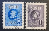 Rom&acirc;nia Regat - Regele Ferdinand I - Pereche de 2 Timbre Uzuale (Ștampilat) RO2