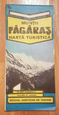 Harta turistica Muntii Fagaras foto