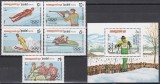 Cambodgia 1983 - Jocurile Olimpice de iarnă - Sarajevo, Serie + Colita, MNH