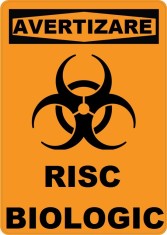 Placuta de avertizare risc bilogic foto