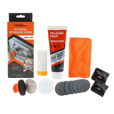 Kit restaurare faruri auto, Visbella, 13 elemente foto