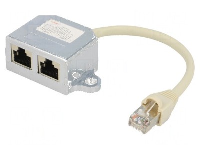 Splitter RJ45 8p8c cu 2 socluri foto