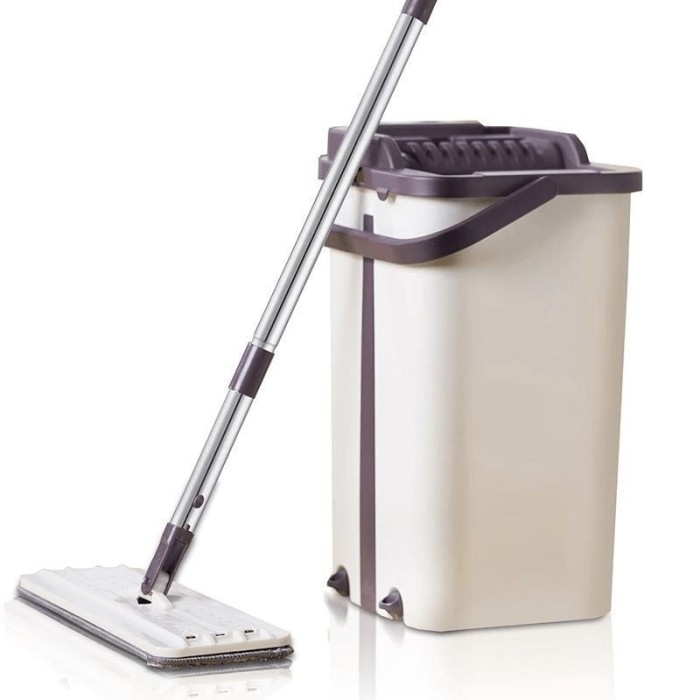 Set de curățare - MOP, c&acirc;rpă din microfibră + găleată