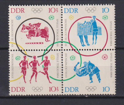 DDR 1964 SPORT MI. 1039-1042 MNH foto